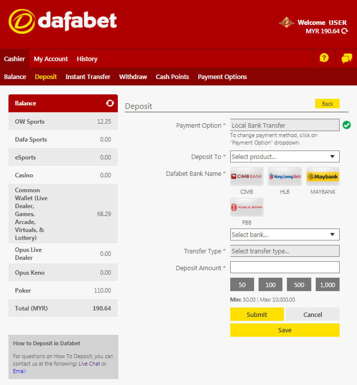dafabet login